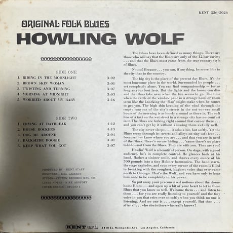HOWLING WOLF/ ORIGINAL FOLK BLUES
