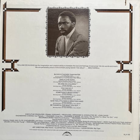WILLIAM DEVAUGHN/ BE THANKFUL FOR WHAT YOU GOT