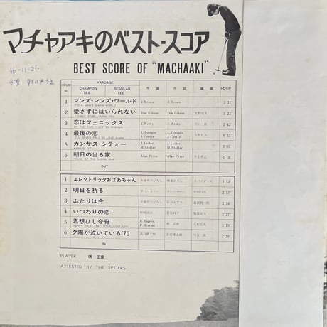 堺正章/ マチャアキのベスト・スコア