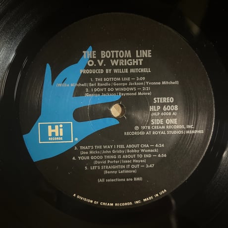 O.V.WRIGHT/ THE BOTTOM LINE