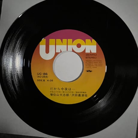 増位山太志郎.沢田嘉津枝/ だから今夜は・・・