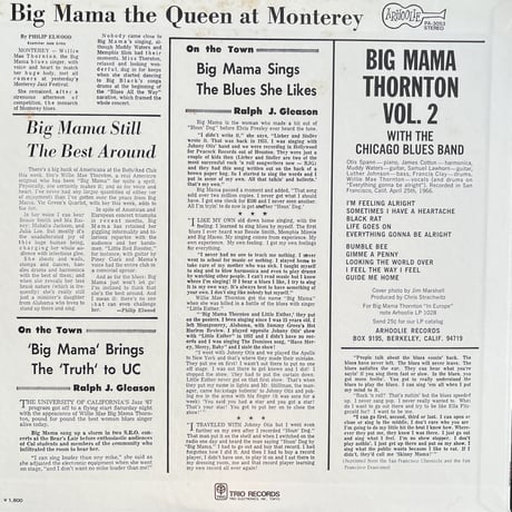 BIG MAMA THORNTON/ VOL.2 WITH THE CHICAGO BLUES BAND