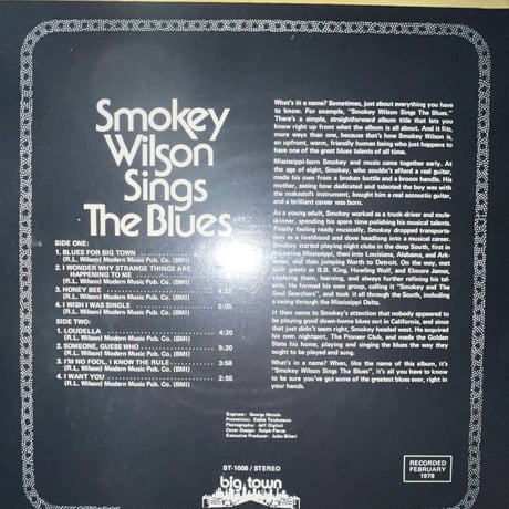Smokey Wilson/ Sings The Blues