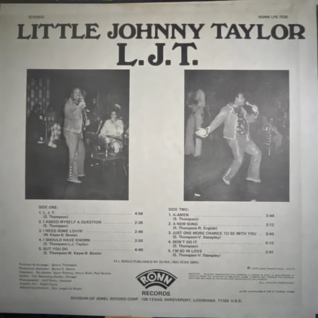 LITTLE JOHN  TAYLOR/ L.J.T.