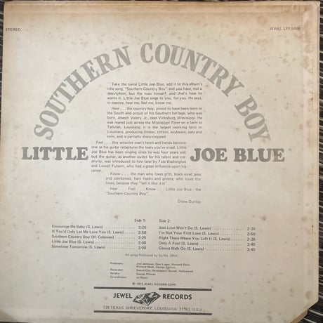 LITTLE JOE BLUE/ SOUTHERN COUNTRY BOY