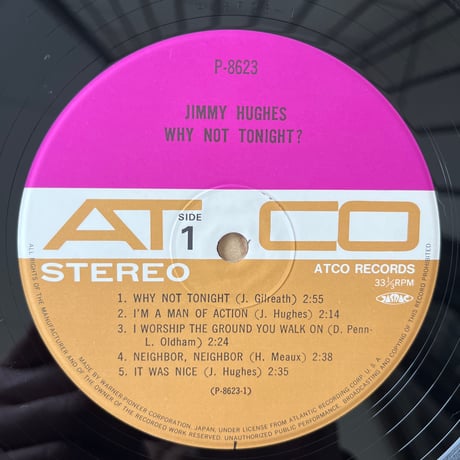 JIMMY HUGHES/ WHY NOT TONIGHT?