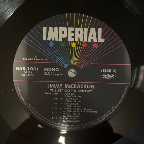 JIMMY McCRACKLIN/ I JUST GOTTA KNOW