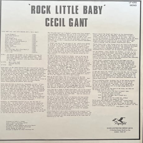 CECIL GANT/ ROCK LITTLE BABY