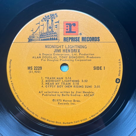 JIMI HENDRIX/ MIDNIGHT LIGHTNING
