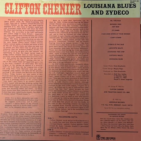 Clifton Chenier/ Louisiana Blues And Zydeco
