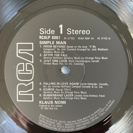 KLAUS NOMI/ SIMPLE MAN