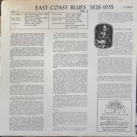 EAST COAST BLUES 1926-1935/ V.A.