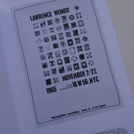 Lawrence Weiner ローレンス・ウェイナー  THE LAWRENCE WEINER POSTER ARCHIVE (1965-2021)