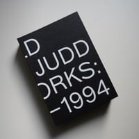 Donald Judd　ARTWORKS 1970-1994