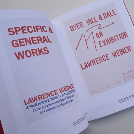 Lawrence Weiner ローレンス・ウェイナー  THE LAWRENCE WEINER POSTER ARCHIVE (1965-2021)