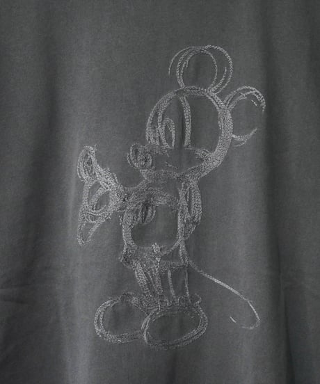 ジョンブル【JOHNBULL】MICKEY MOUSE Embroidery Tシャツ　チャコール