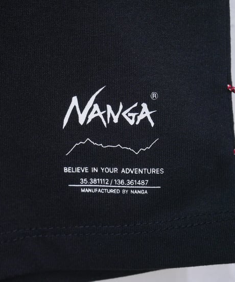 ナンガ【NANGA】ドライミックス ラグランスリーブ Tシャツ　ブラック