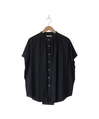 マノン【MANON】オーバーダイ フレンチスリーブ ビックアミカルシャツ Ⅱ　D.ネイビー