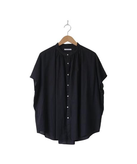 マノン【MANON】オーバーダイ フレンチスリーブ ビックアミカルシャツ Ⅱ　D.ネイビー
