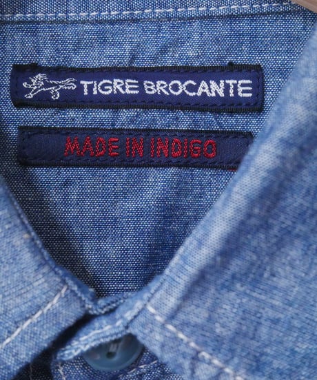 ティグルブロカンテ【TIGRE BROCANTE】　4.5ozシャンブレーレギュラーワークシャツ　インディゴ