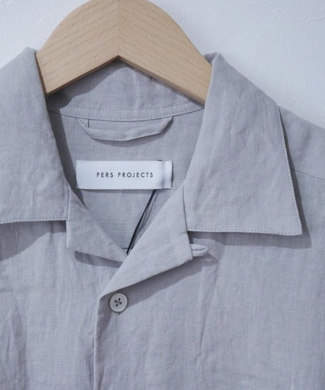 パースプロジェクト【PERS PROJECTS】　VICTOR L/S WIDE FIT SHIRTS　Lt.グレー