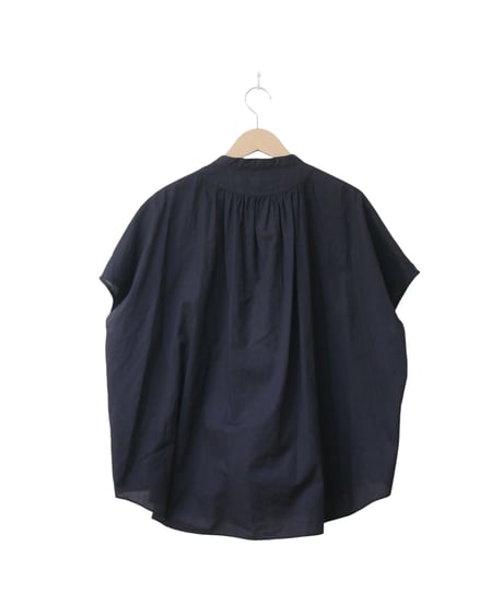マノン【MANON】オーバーダイ フレンチスリーブ ビックアミカルシャツ Ⅱ　D.ネイビー