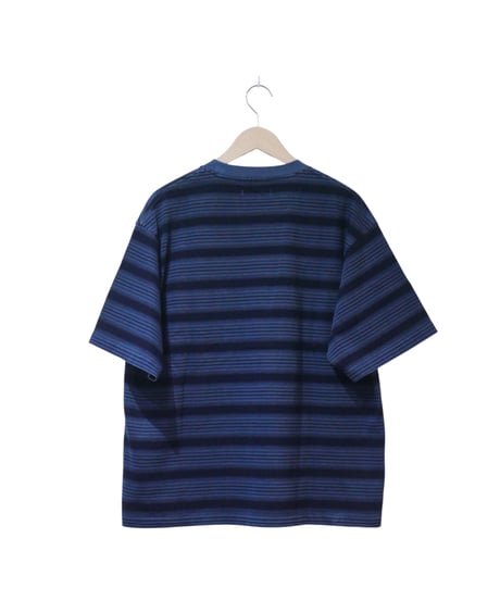 ジョンブル【JOHNBULL】ピグメントボーダーTシャツ　ネイビーグレーベース