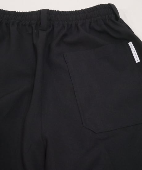 マニュアルアルファベット【manualalphabet】STRECH TWILL EASY PANTS　ブラック