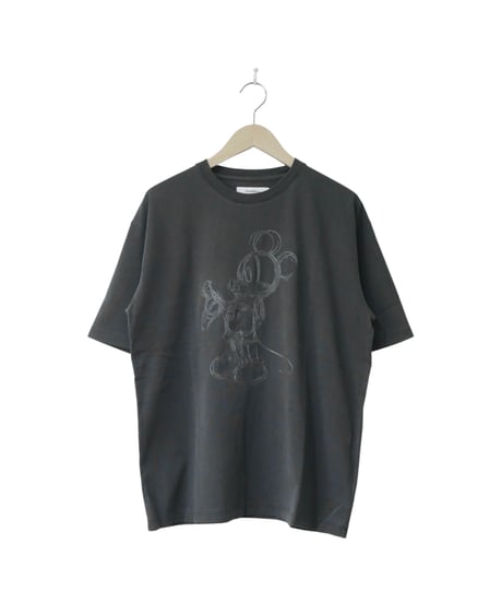 ジョンブル【JOHNBULL】MICKEY MOUSE Embroidery Tシャツ　チャコール