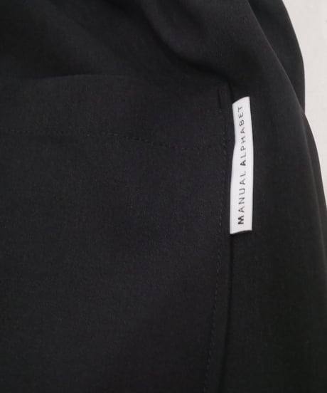 マニュアルアルファベット【manualalphabet】STRECH TWILL EASY PANTS　ブラック