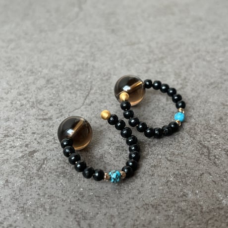 スモーキークォーツ　Ear Cuff