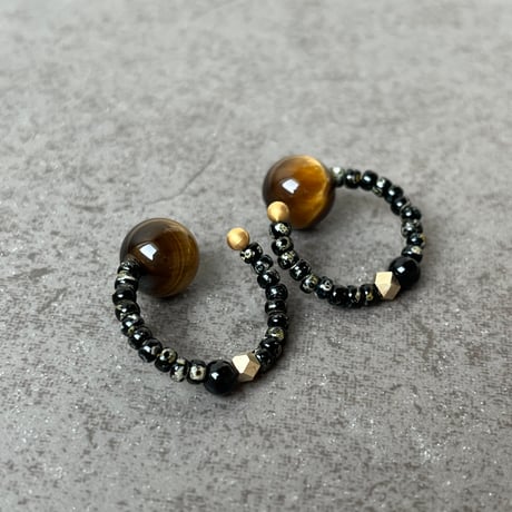 タイガーアイ　Ear Cuff