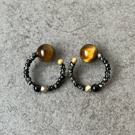 タイガーアイ　Ear Cuff