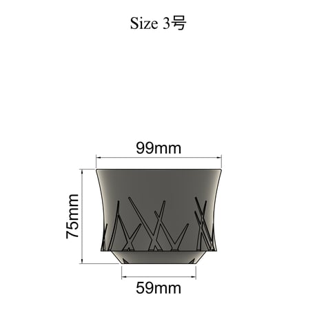 【Laser】アガベ専用デザイン植木鉢。3Dプリントで軽量・通気性抜群の機能美鉢