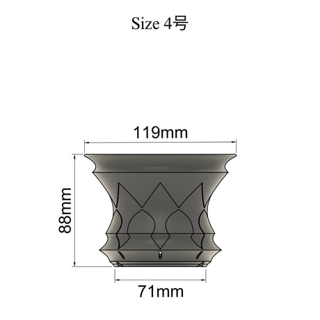 【Crown Sword】アガベ専用デザイン植木鉢。3Dプリントで軽量・通気性抜群の機能美鉢