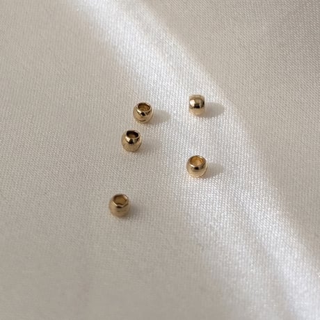 ¥99【8点】サージカルステンレス製 つぶし玉│allステンレス316│2mm ゴールド