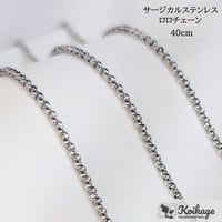 ¥99【40cm】サージカルステンレス製 ロロチェーン│allステンレス304│ 量り売り シルバー