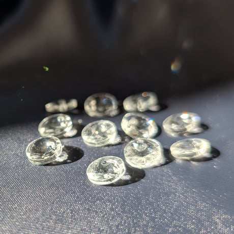 ¥99【7点】ガラス製サンキャッチャーパーツ│フラット ラウンド│8mm クリア
