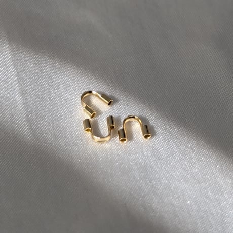 【8点】サージカルステンレス製 U字金具 │アクセサリー用 5mm ゴールド