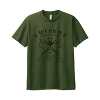 【ラスト1枚！サイズLL】CURRENT / SALLYモチーフ半袖ドライTシャツ / アーミーグリーン