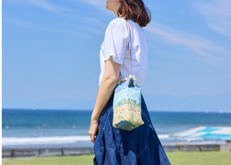 巾着バッグ | 海辺のテキスタイルシリーズ