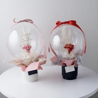 母の日 クリアバルーンギフト〈プリザーブドフラワー〉｜置き型タイプ