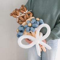 くま＆デイジー花束｜卒業式バルーンギフト