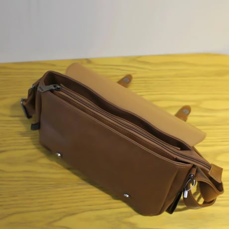 vintage leather messenger bag /3color　VG1196