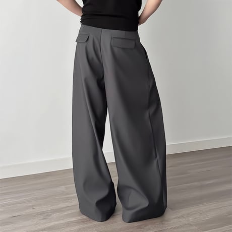 extreme tucked wide slacks /2color　VM1051