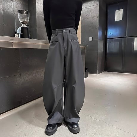 minimal drape wide slacks /2color　VM1154