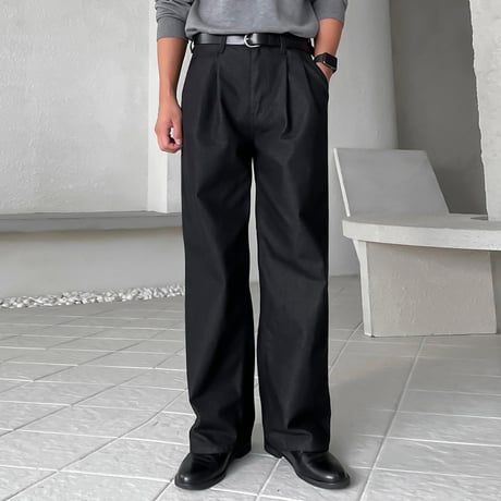 tuck straight denim pants　VG1074