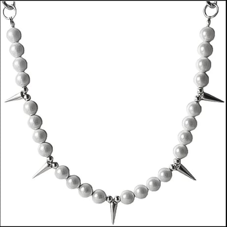 spike pearl mix necklace　VM1005