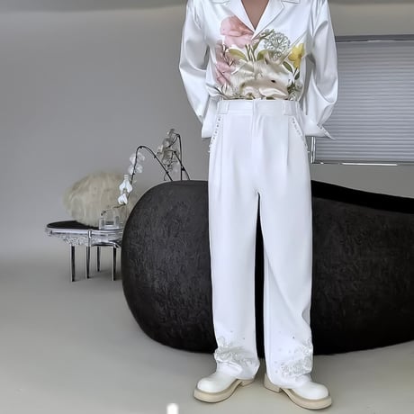 minimal clean wide slacks　VM1133