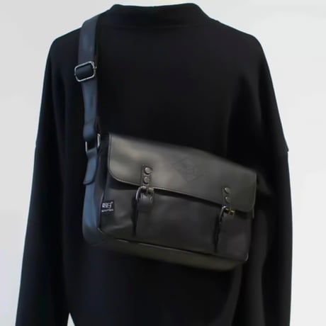 vintage leather messenger bag /3color　VG1196